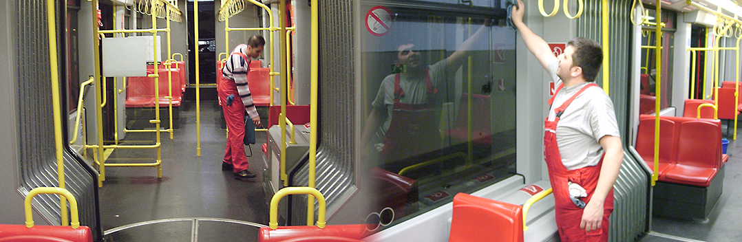 Reinigung in der Straßenbahn - Bild 2 | © Dussmann